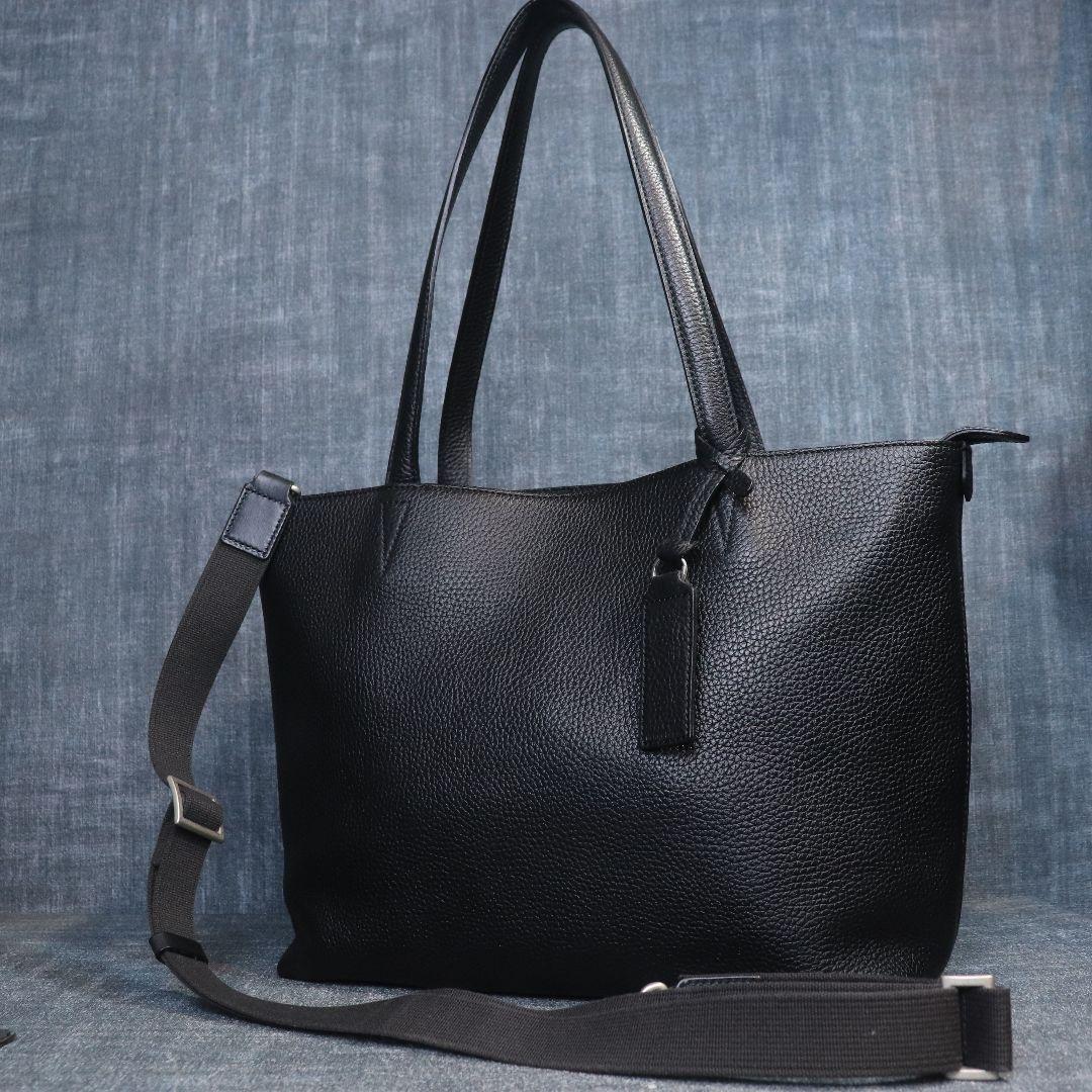 HERGOPOCH A4可 2way レザー トートバッグ ビジネス ブラック