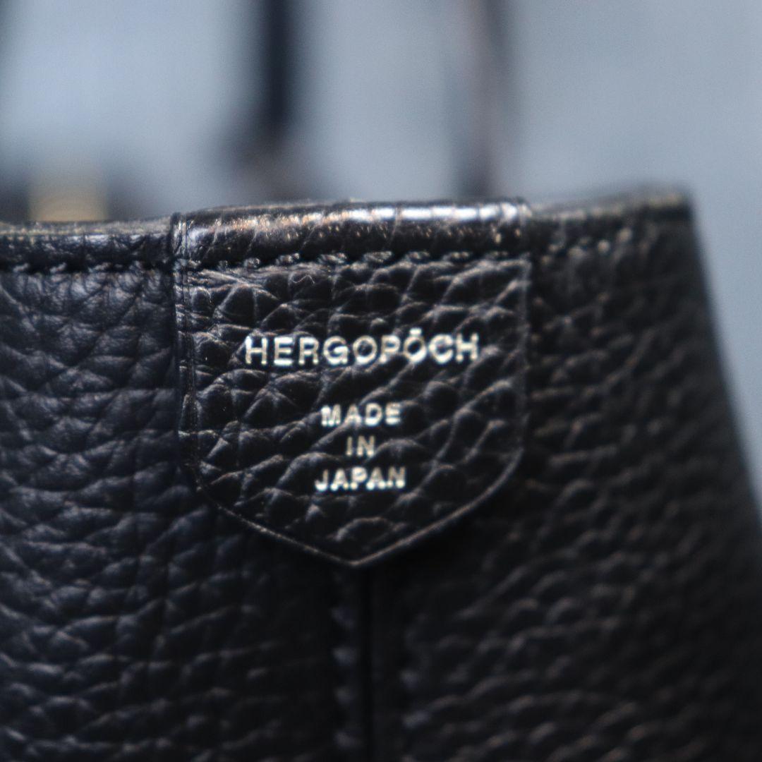 HERGOPOCH A4可 2way レザー トートバッグ ビジネス ブラック