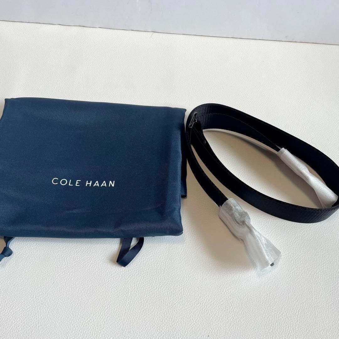 美品【コールハーン】トライボロトートバッグ　レザー 黒 ロゴ 大容量 A4可