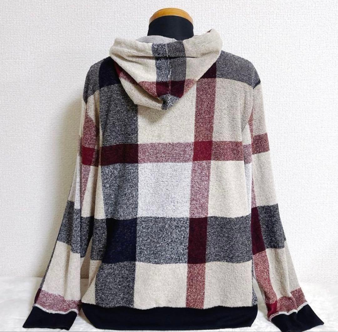 BLACKLABEL CRESTBRIDGE 毛混ボアパーカー チェック　LL