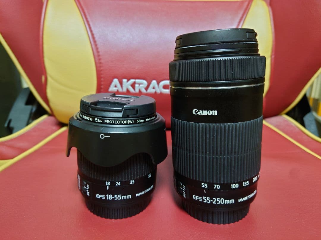 Canon EF-S 18-55mm & 55-250mm レンズセット