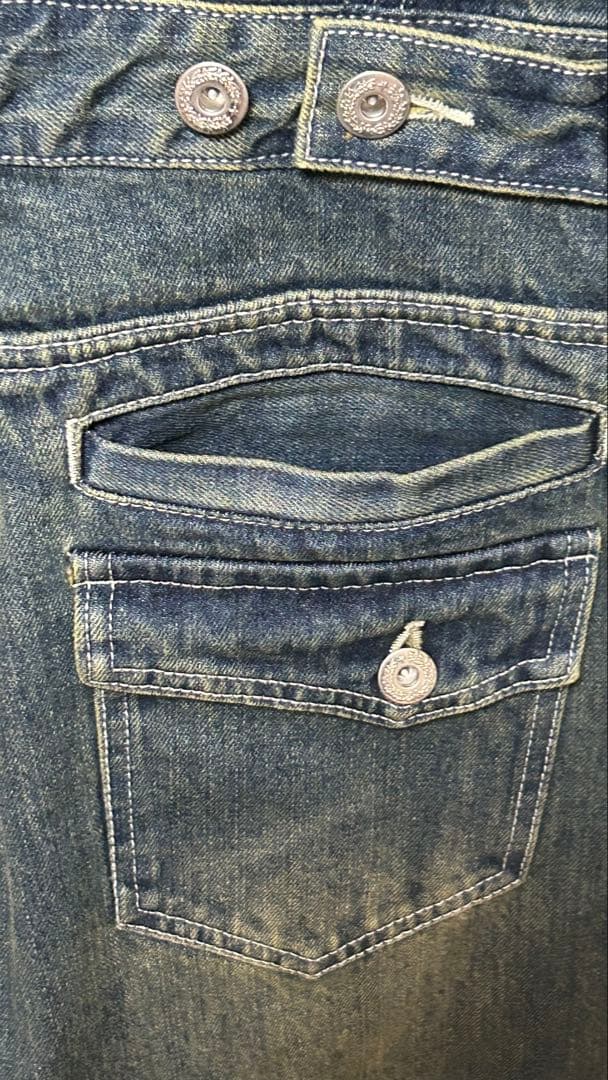 アケリコ オールインワン デニム ワンウォッシュ used加工　未使用タグ付き