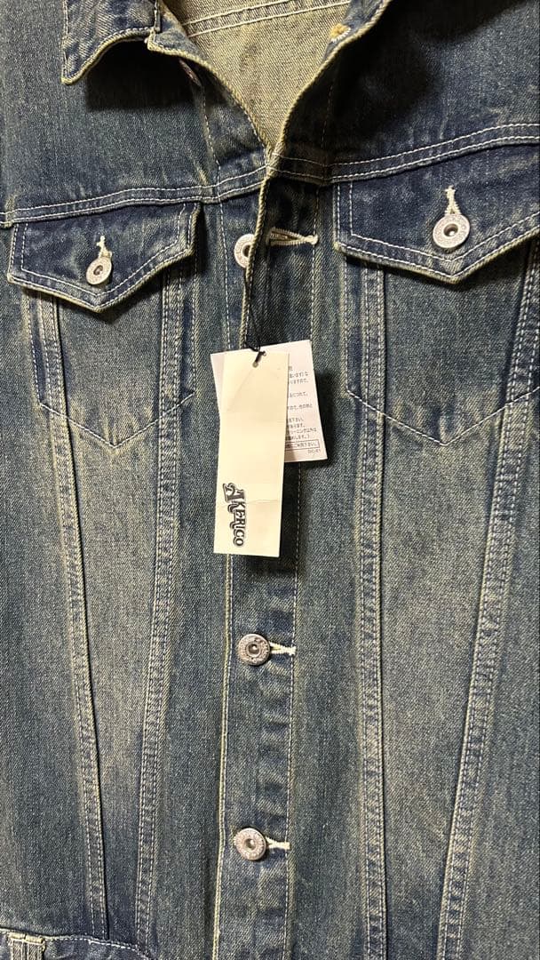 アケリコ オールインワン デニム ワンウォッシュ used加工　未使用タグ付き