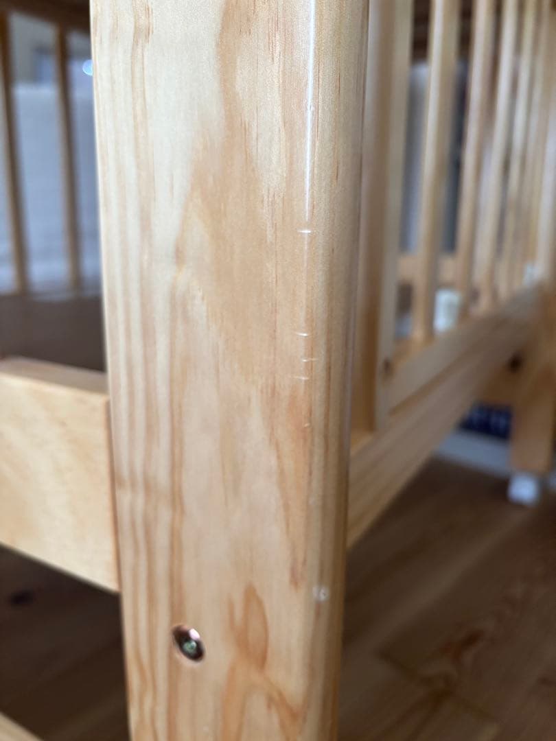 KATOJI ハイポジションミニベビーベッド アーチ ナチュラル