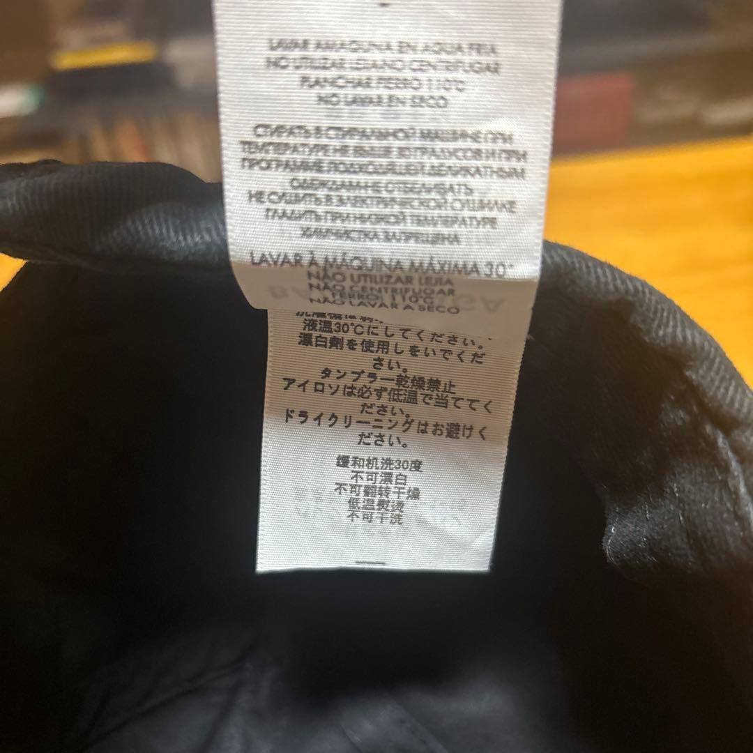 値下げ　BALENCIAGA ブラック刺繍キャップ