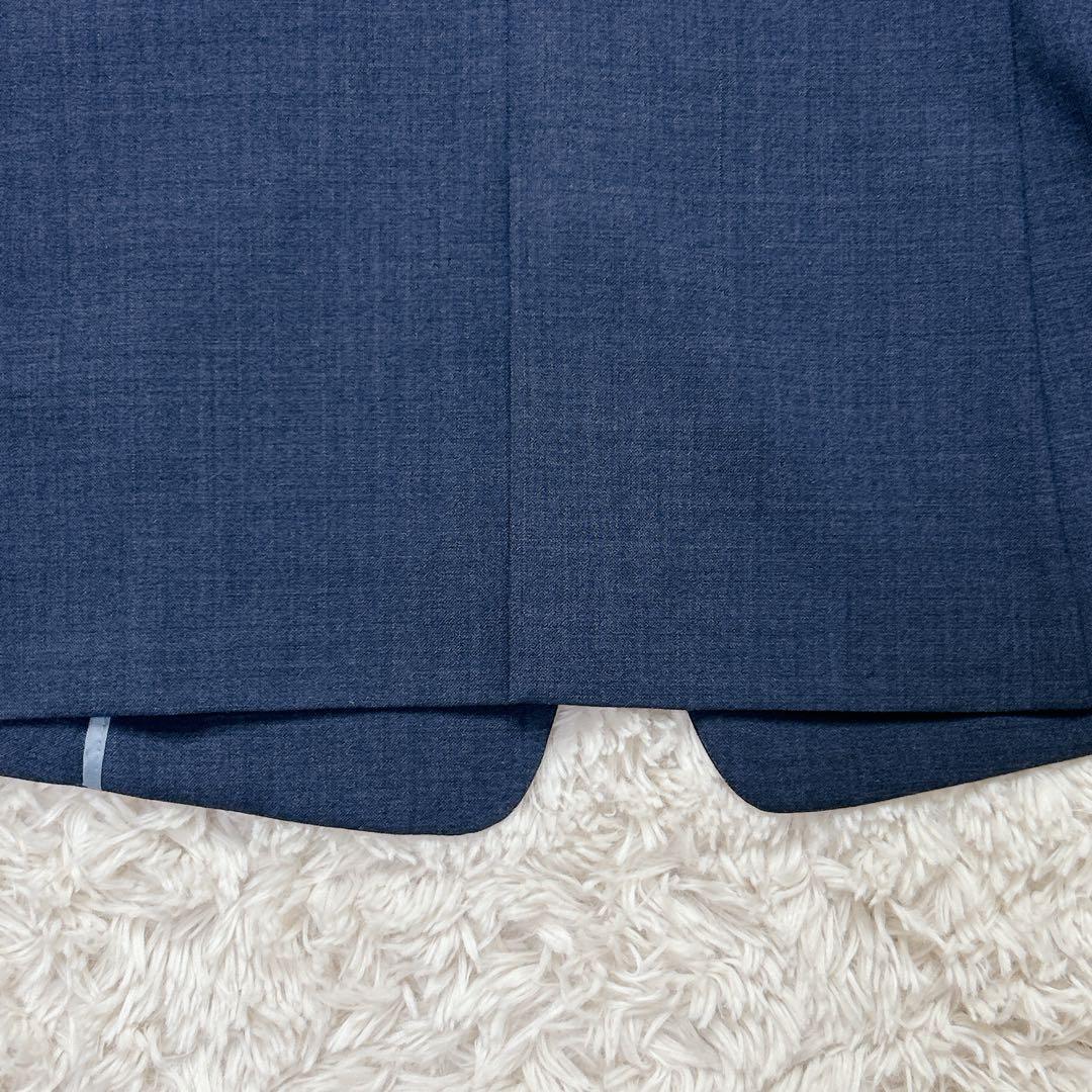 【美品】グリーンレーベルリラクシング ネイビー スーツ ノーカラー パンツ M