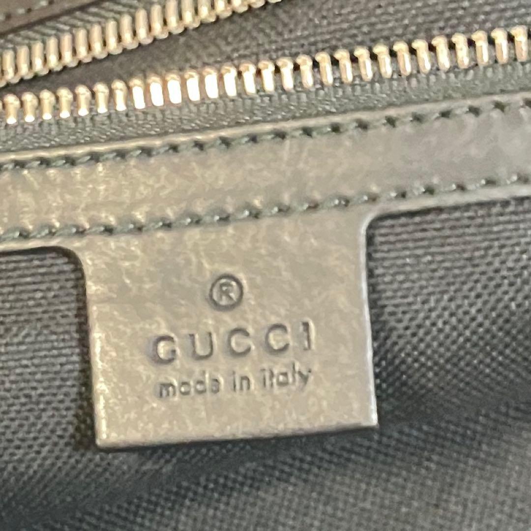 グッチ ショルダーバッグ レザー×PVC GG柄 シェリーライン A4