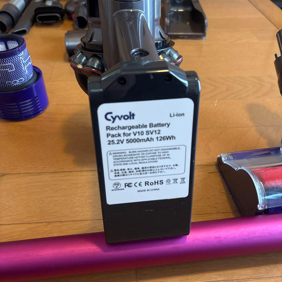 Dyson SV12分解清掃、バッテリー、エアフィルター、トリガーロック新品