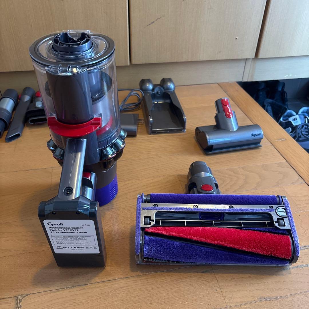 Dyson SV12分解清掃、バッテリー、エアフィルター、トリガーロック新品