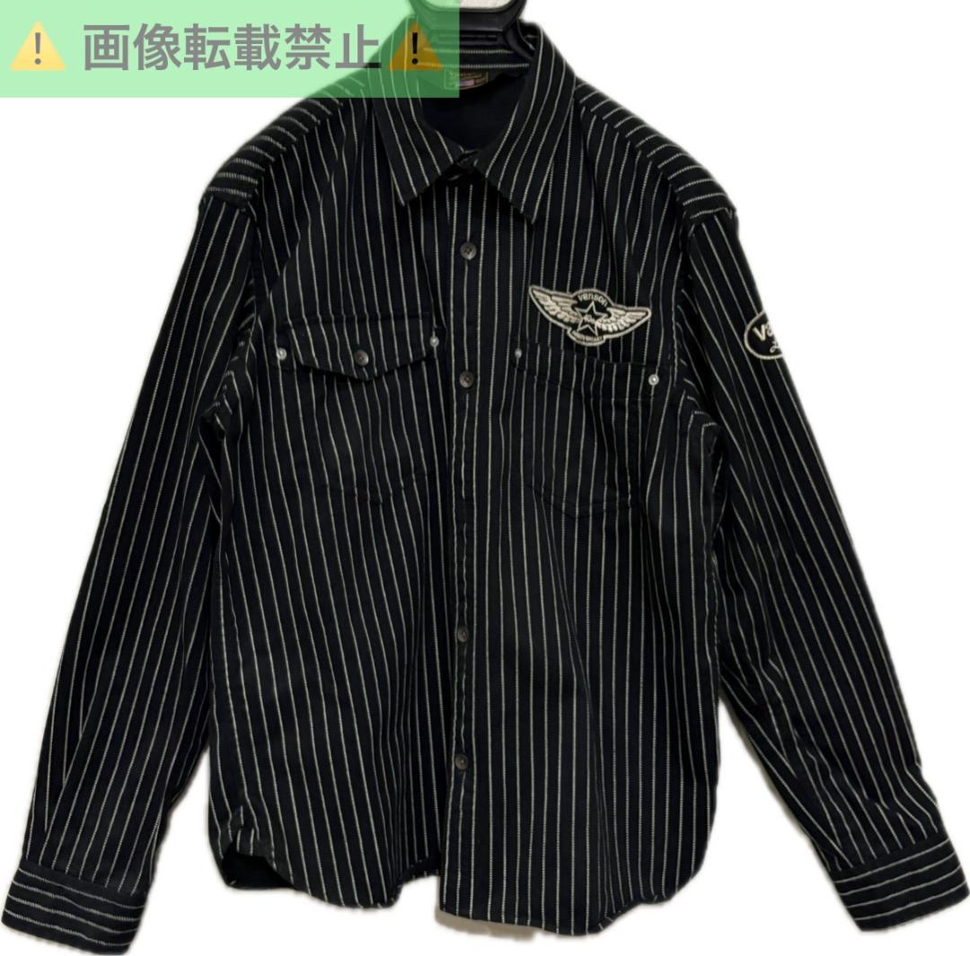 ＊VANSON 40th刺繍 ウォバッシュ ワークシャツ XL