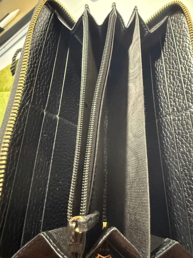 GUCCI 長財布 マーモント ブラック ラウンドファスナー 付属品