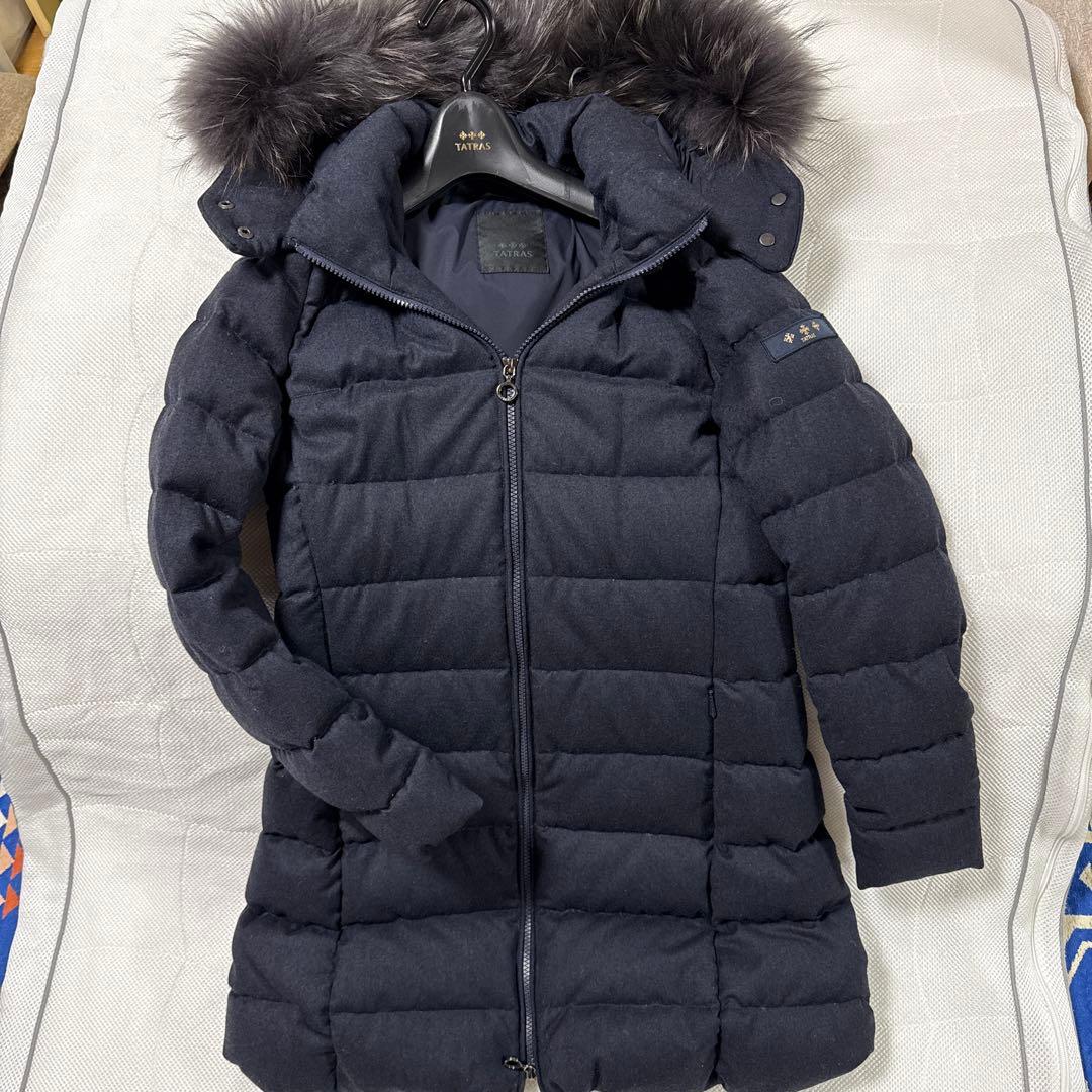 TATRAS ネイビー ダウンジャケット フード付き