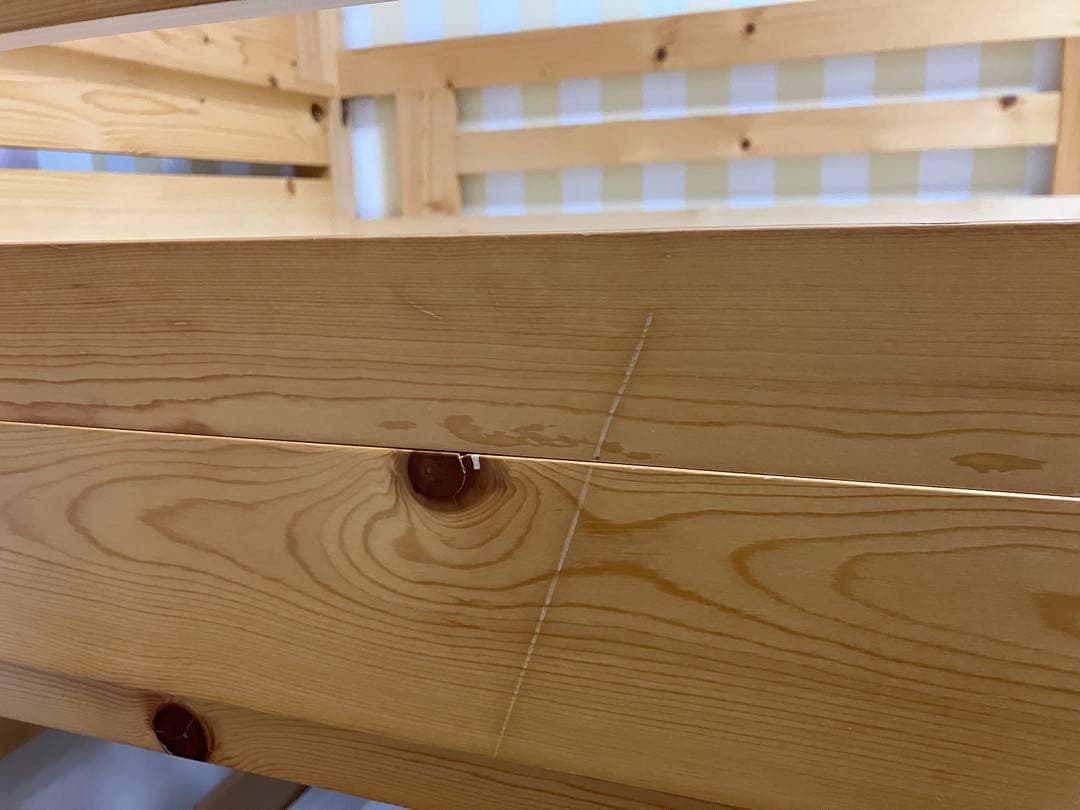 【福岡市 引取限定】ナチュラル木製ロフトベッド