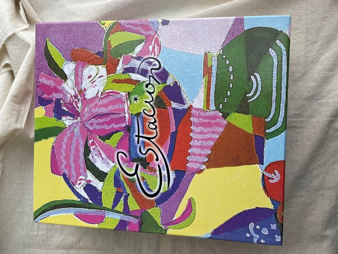 エスタシオン　estacion 本革　フラワー　ショートブーツ　Ｍ