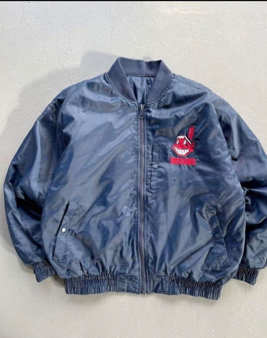 90's MLBインディアンス 中綿リバーシブルジャケット