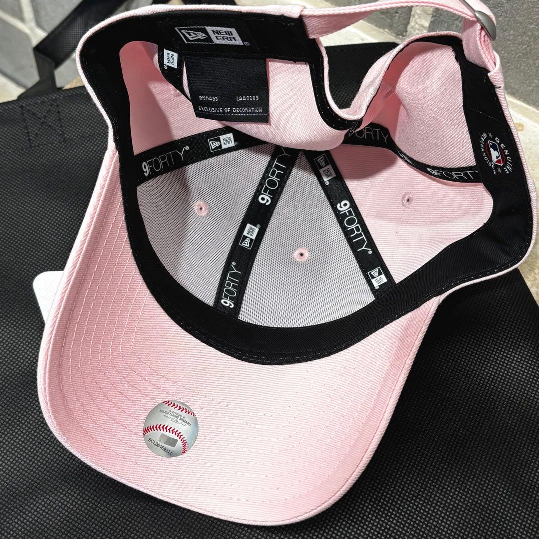 【新品】NEWERA 9FORTY ラインストーン NYヤンキース ピンク
