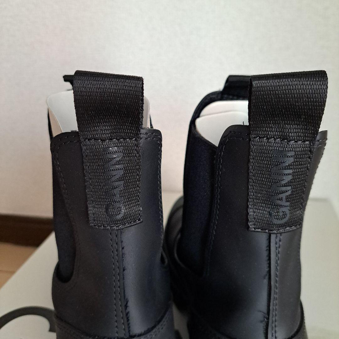 【ねここ】GANNI チェルシーブーツ サイドゴアブーツ ブラック 38