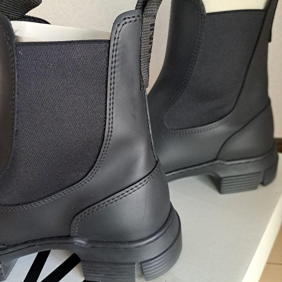 【ねここ】GANNI チェルシーブーツ サイドゴアブーツ ブラック 38