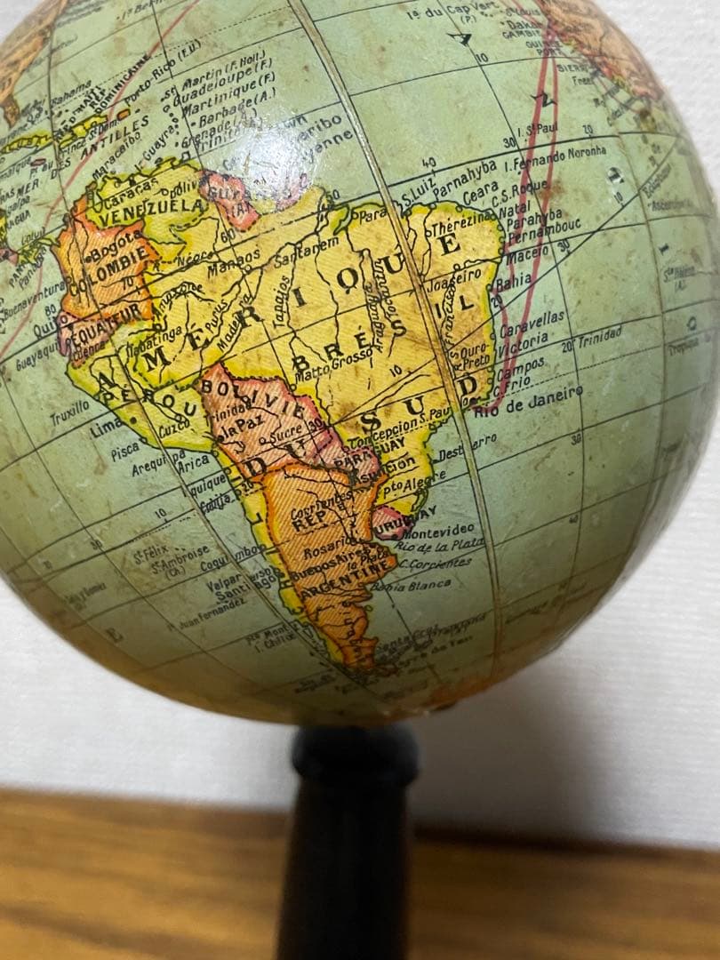 アンティーク地球儀フランス製1930〜40年代ヴィンテージ