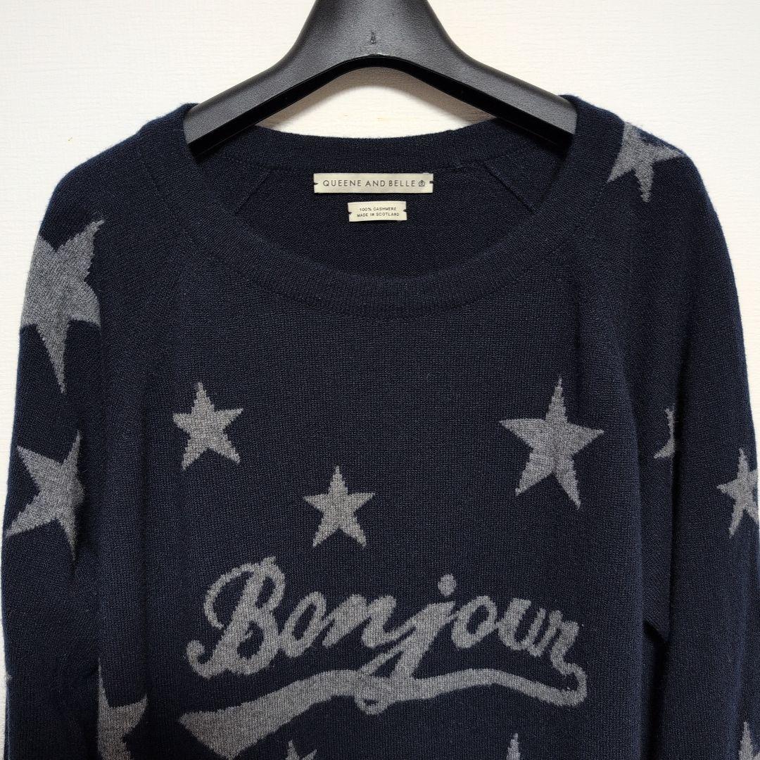 QUEENE&BELLE　アパルトモン別注　カシミヤ100%　ニット　星柄