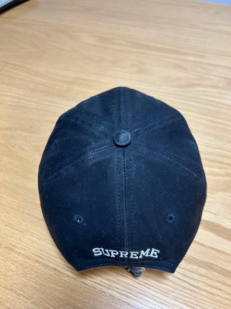 supreme Sロゴキャップ ブラック