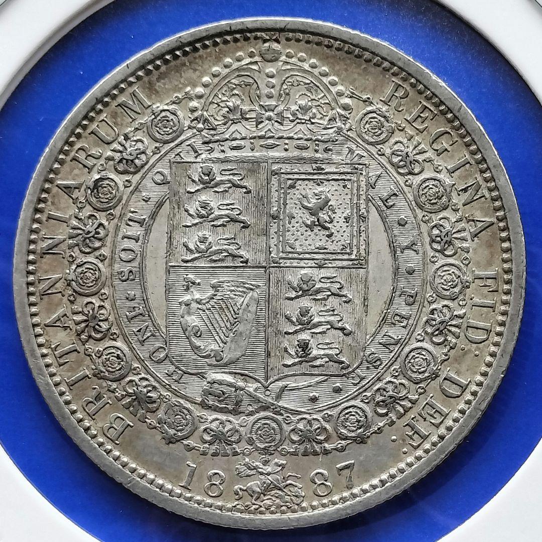 美品❗️ハーフクラウン銀貨(ヴィクトリア女王ジュビリーヘッド)1887イギリス
