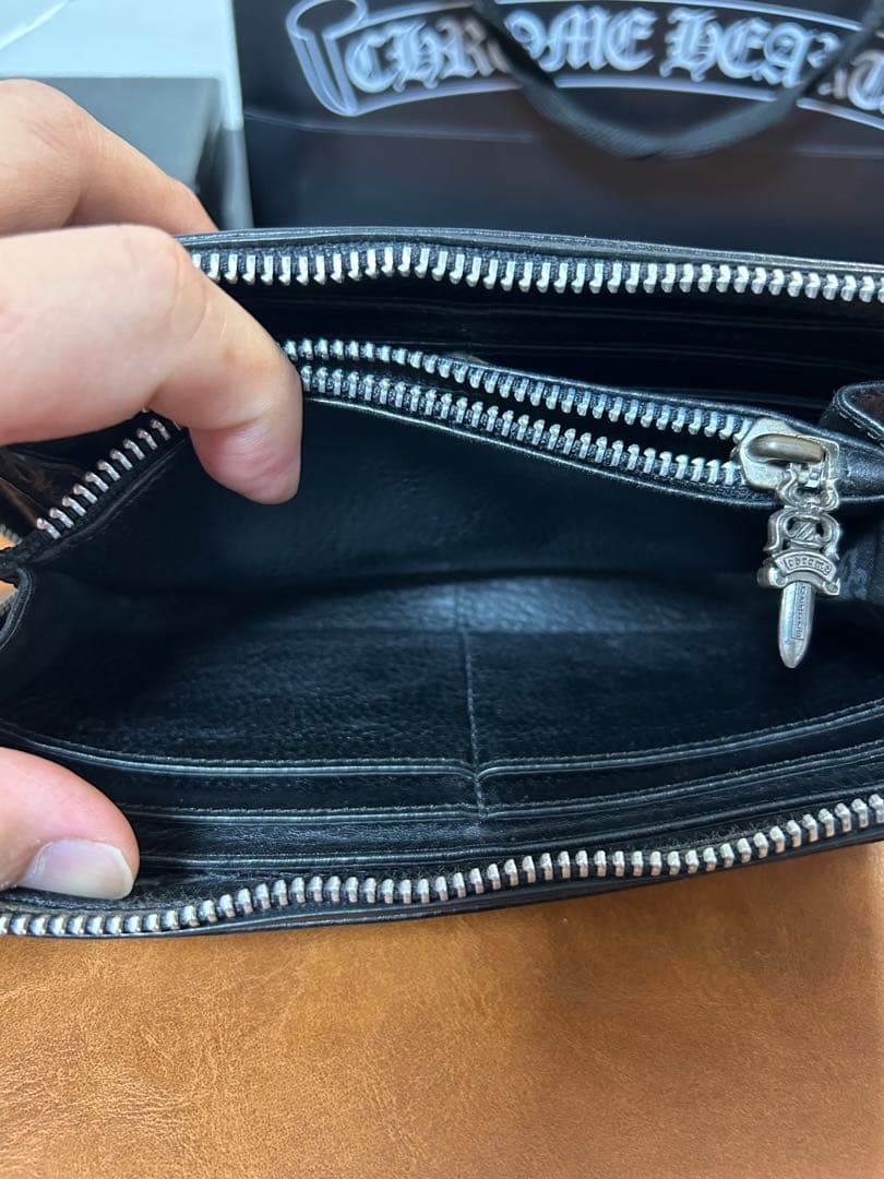 【インボイス原本付属】クロムハーツ　REC F ZIP PLANE 長財布
