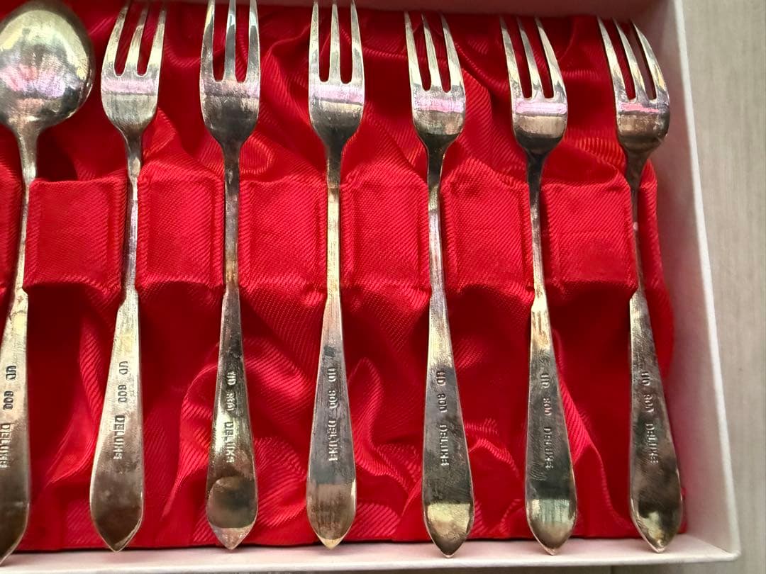 【中古】銀 食器 カトラリー UD 800 DELUXE スプーン フォーク