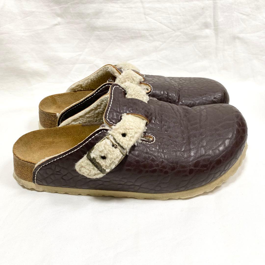 極美品✨希少 ビルケンシュトック ボストン レザー ボア サンダル 25cm