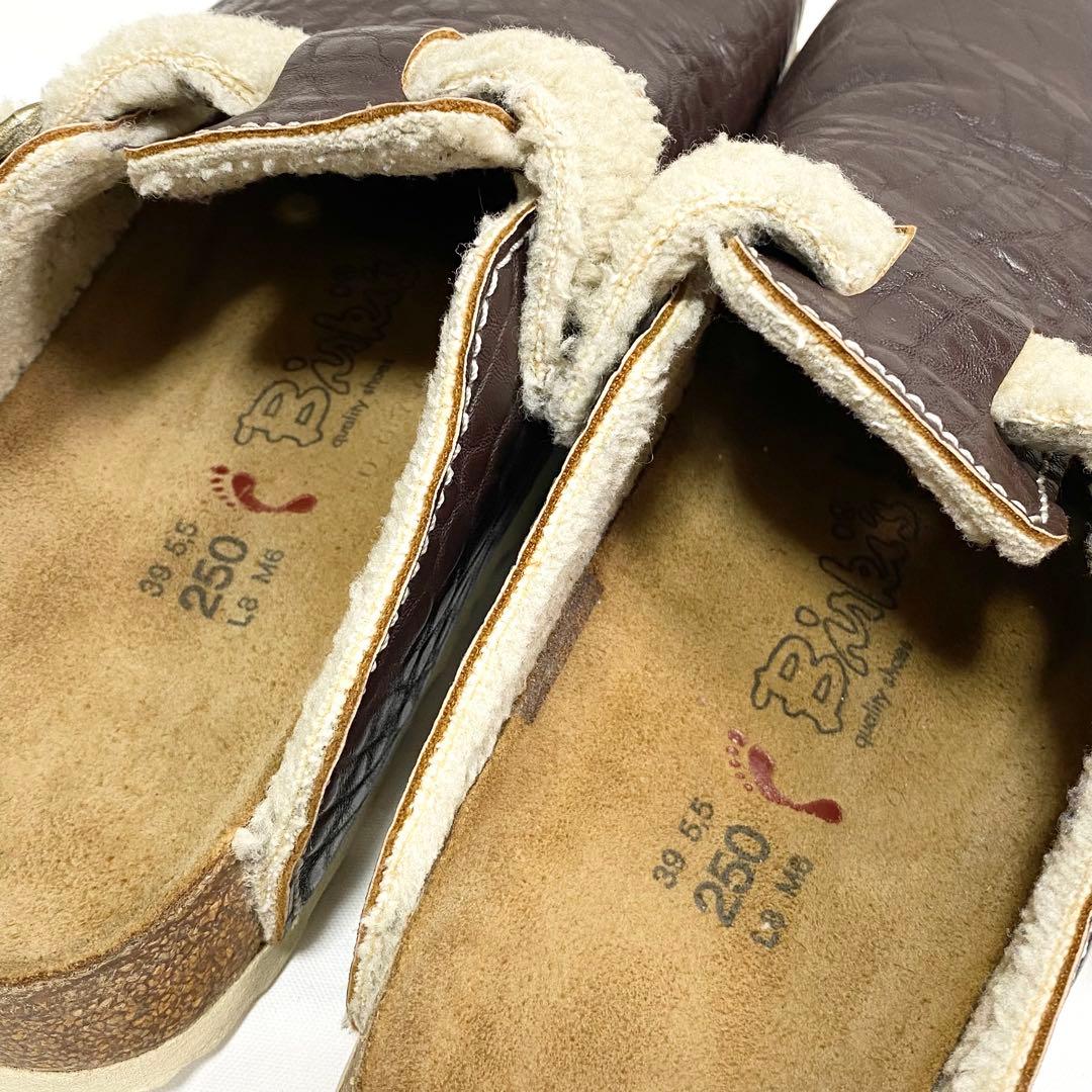 極美品✨希少 ビルケンシュトック ボストン レザー ボア サンダル 25cm