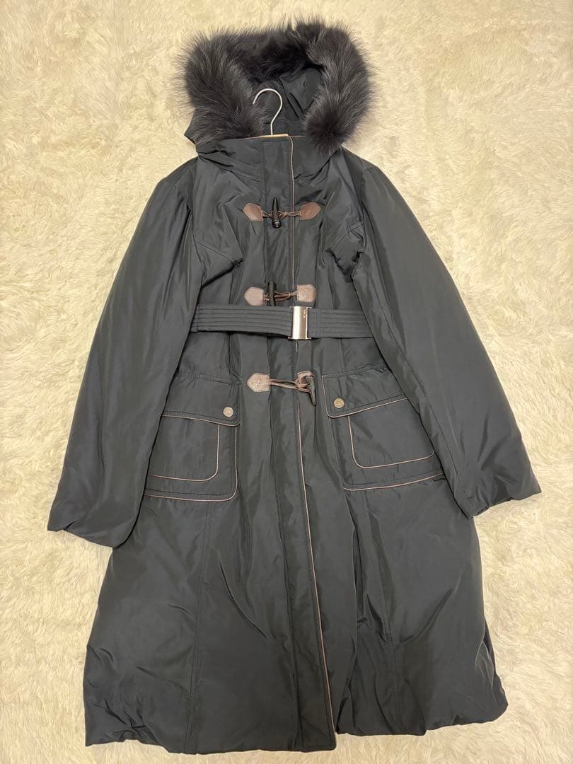スキャパ　大きいサイズ　3wayロングダッフルダウンコート　フォックス　黒　46