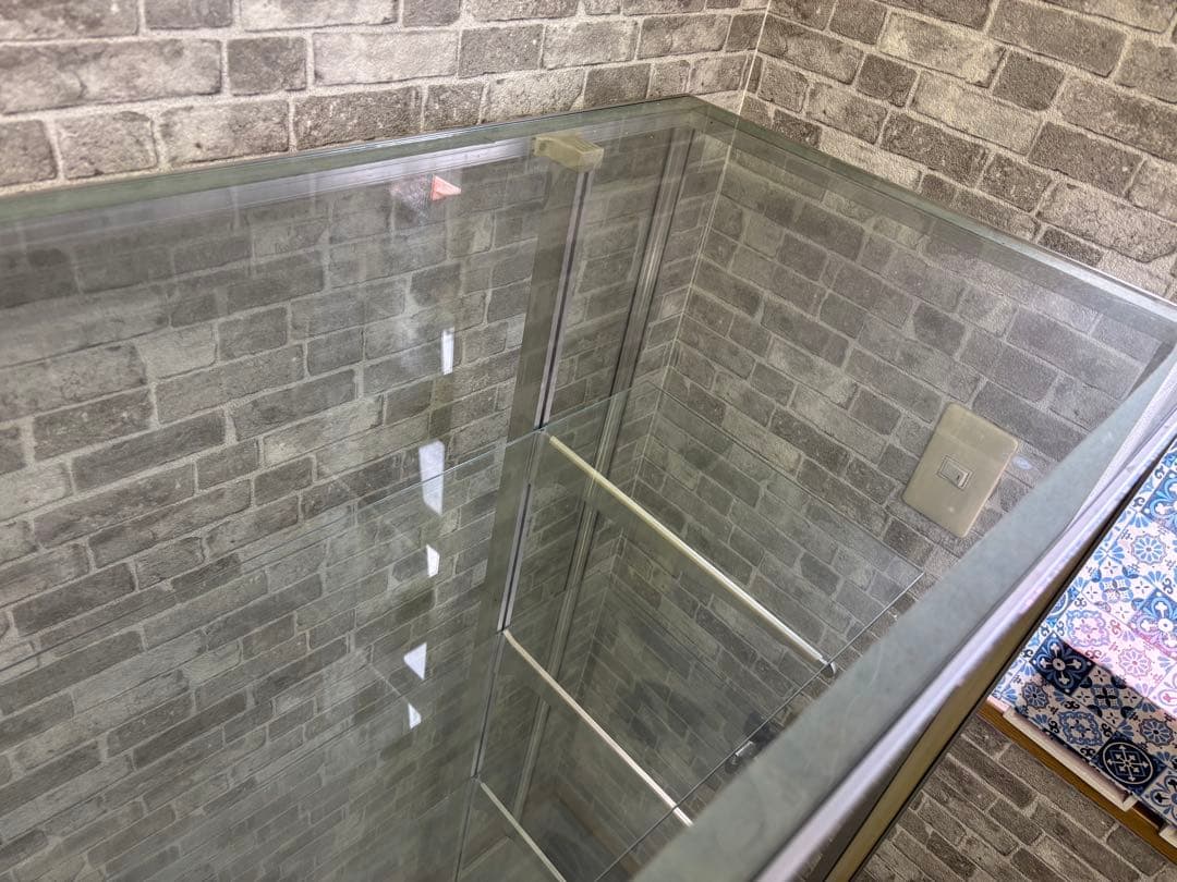 ガラス製ディスプレイケース 陳列棚 3段 大型