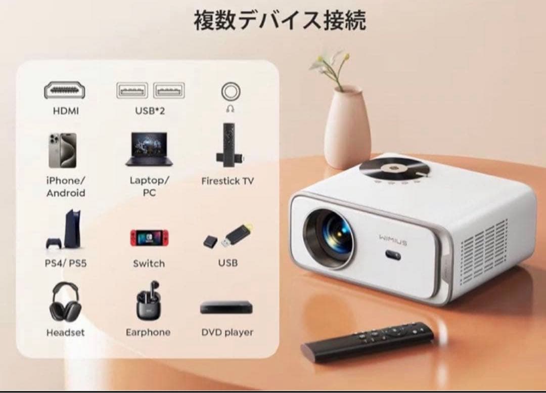 CCK01622 WIMIUS P63 スマートプロジェクター