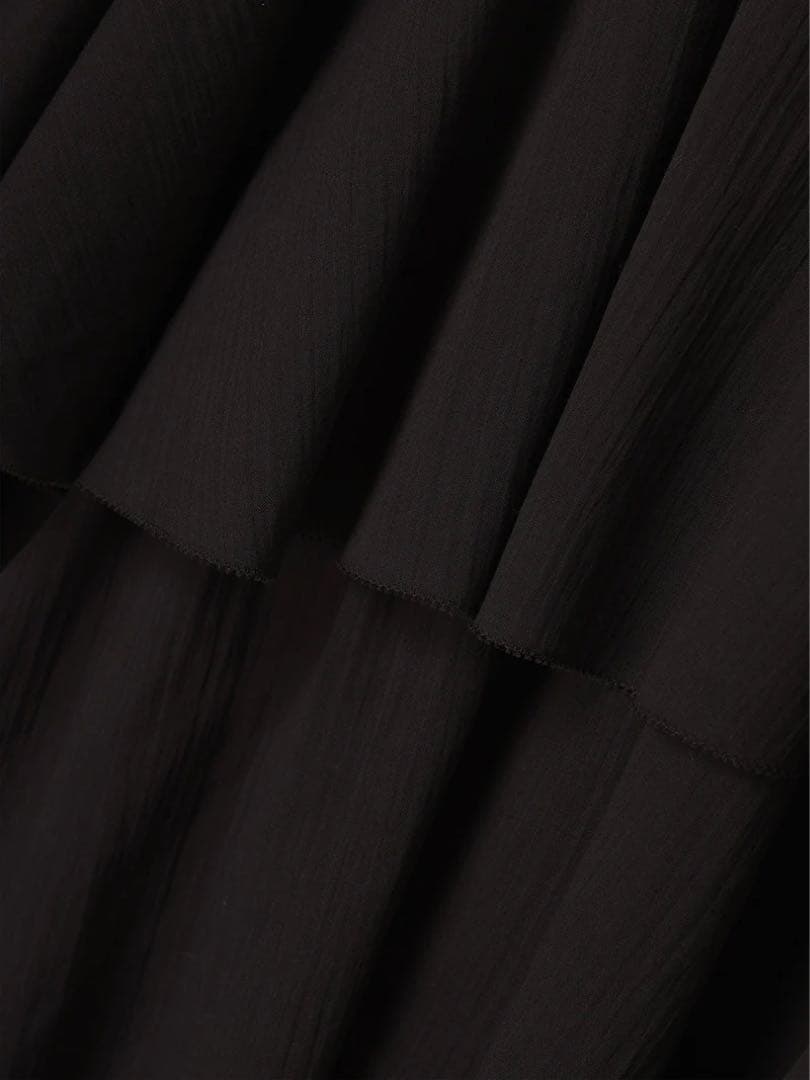 【新品タグ付き】anuans コットンクレープティアードスカートS /BROWN