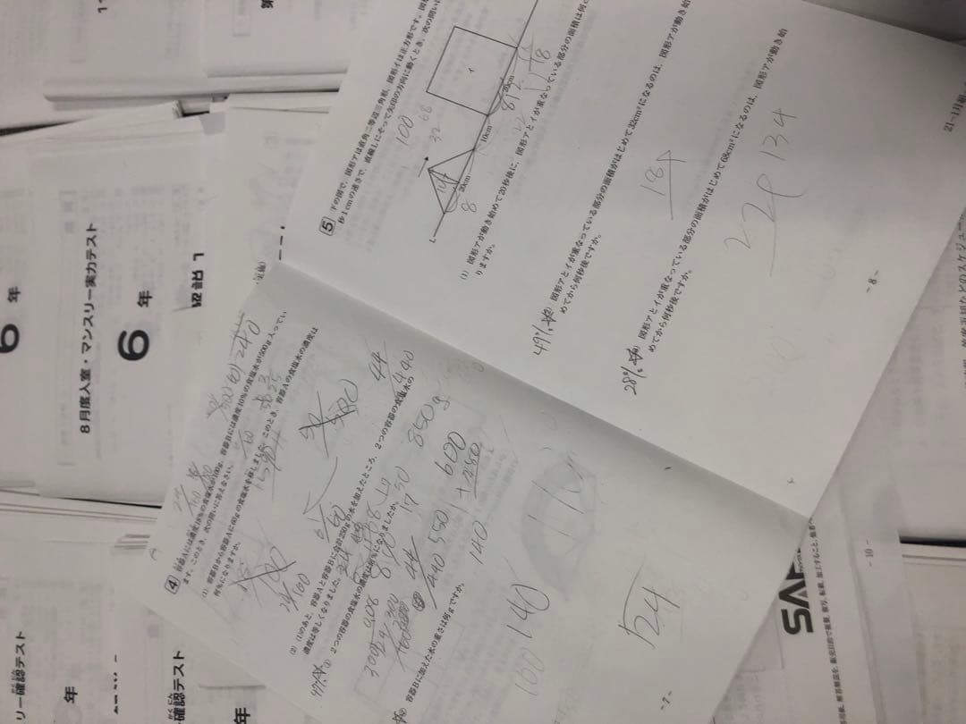 2022年度 サピックス6年マンスリー/志望校/合格判定18回中古