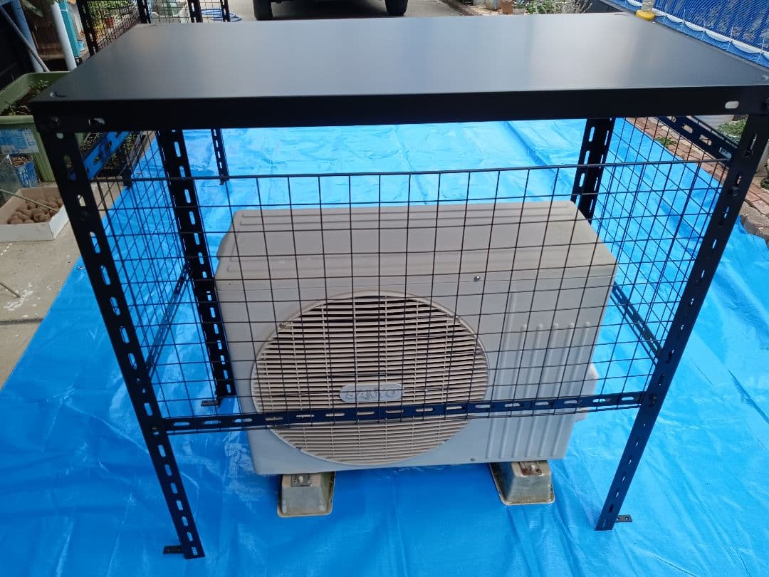 エアコン 室外機日除け、盗難防止