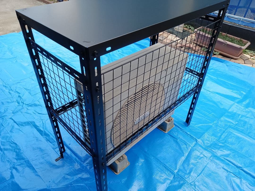 エアコン 室外機日除け、盗難防止