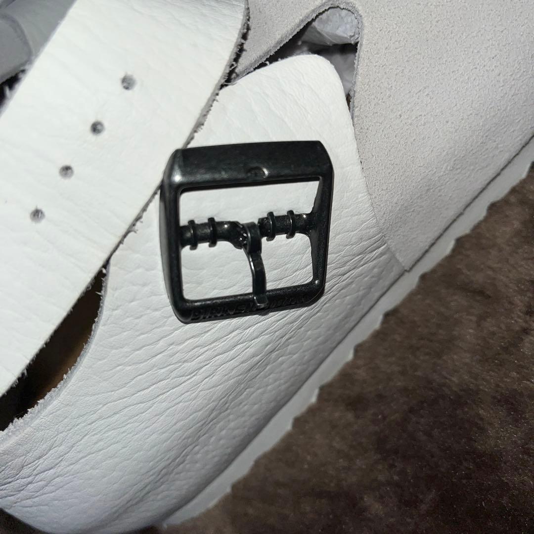 ビルケンシュトック ロンドン ホワイト レザー スエード サンダル　37 白