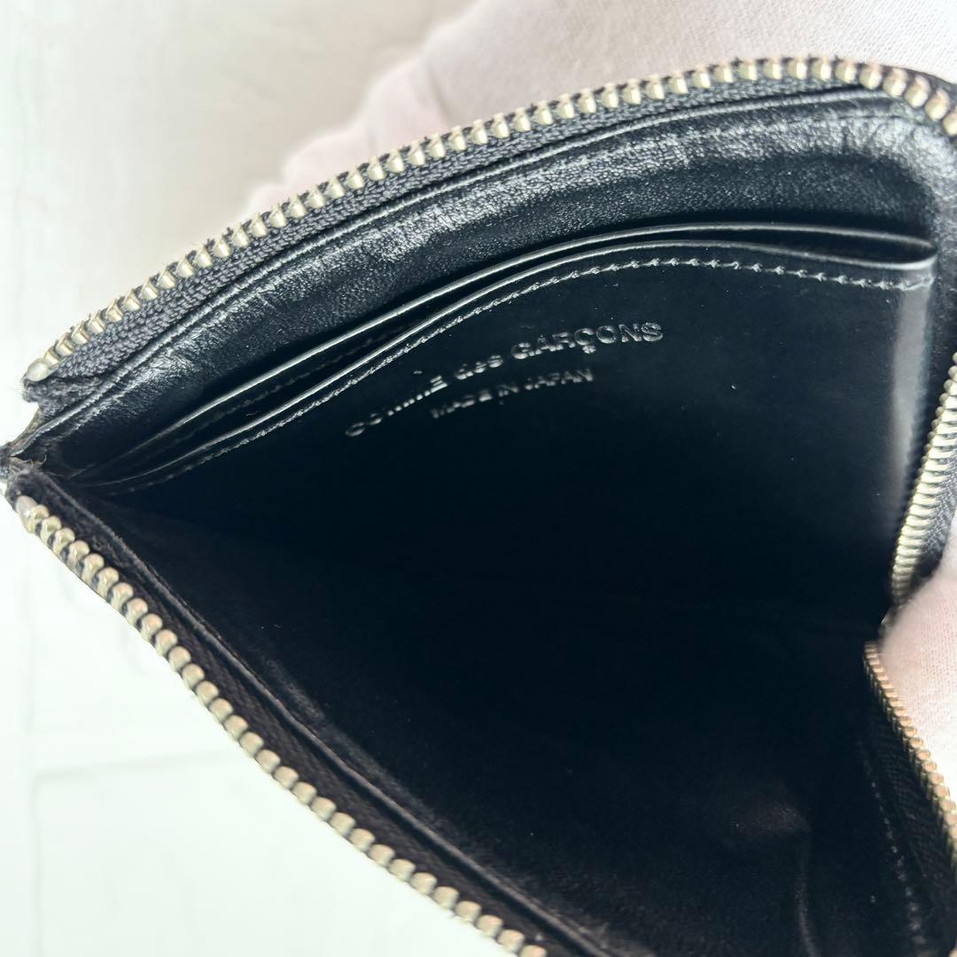 コムデギャルソン L字型財布　スタッズ　レザー　黒　ユニセックス