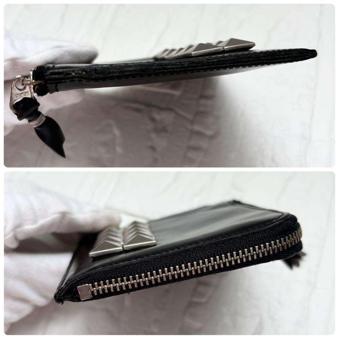 コムデギャルソン L字型財布　スタッズ　レザー　黒　ユニセックス