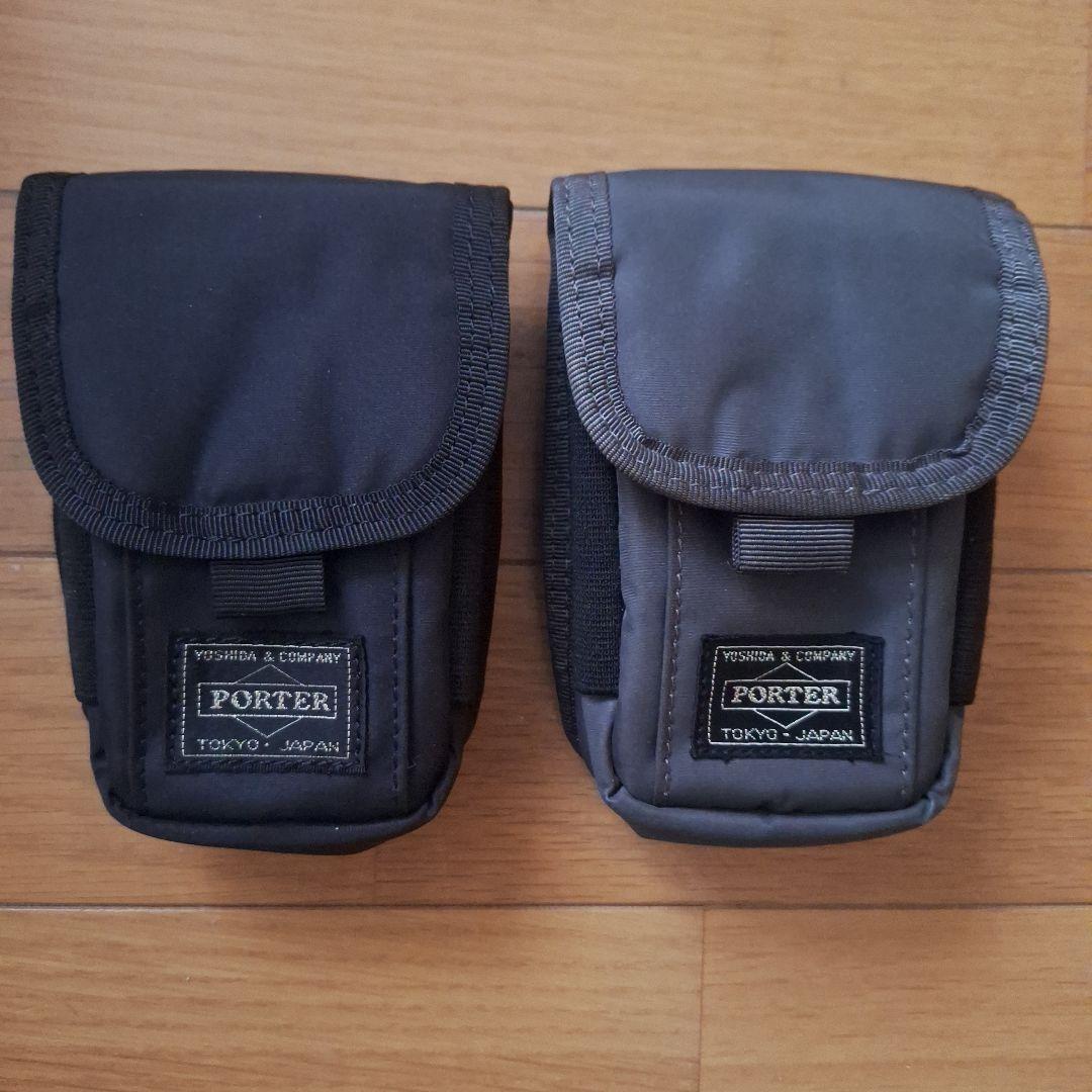 PORTERドライブ ポーチ ブラック& グレー 2個セット