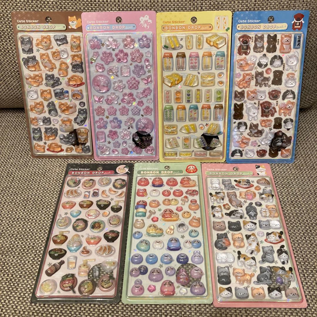 ボンボンドロップシール　和柄　7種類セット　正規品