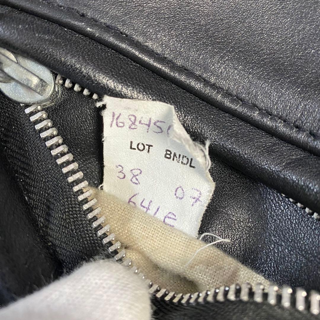 【希少641E】ショット　シングルライダース　L相当 ショート丈　ブラック　黒