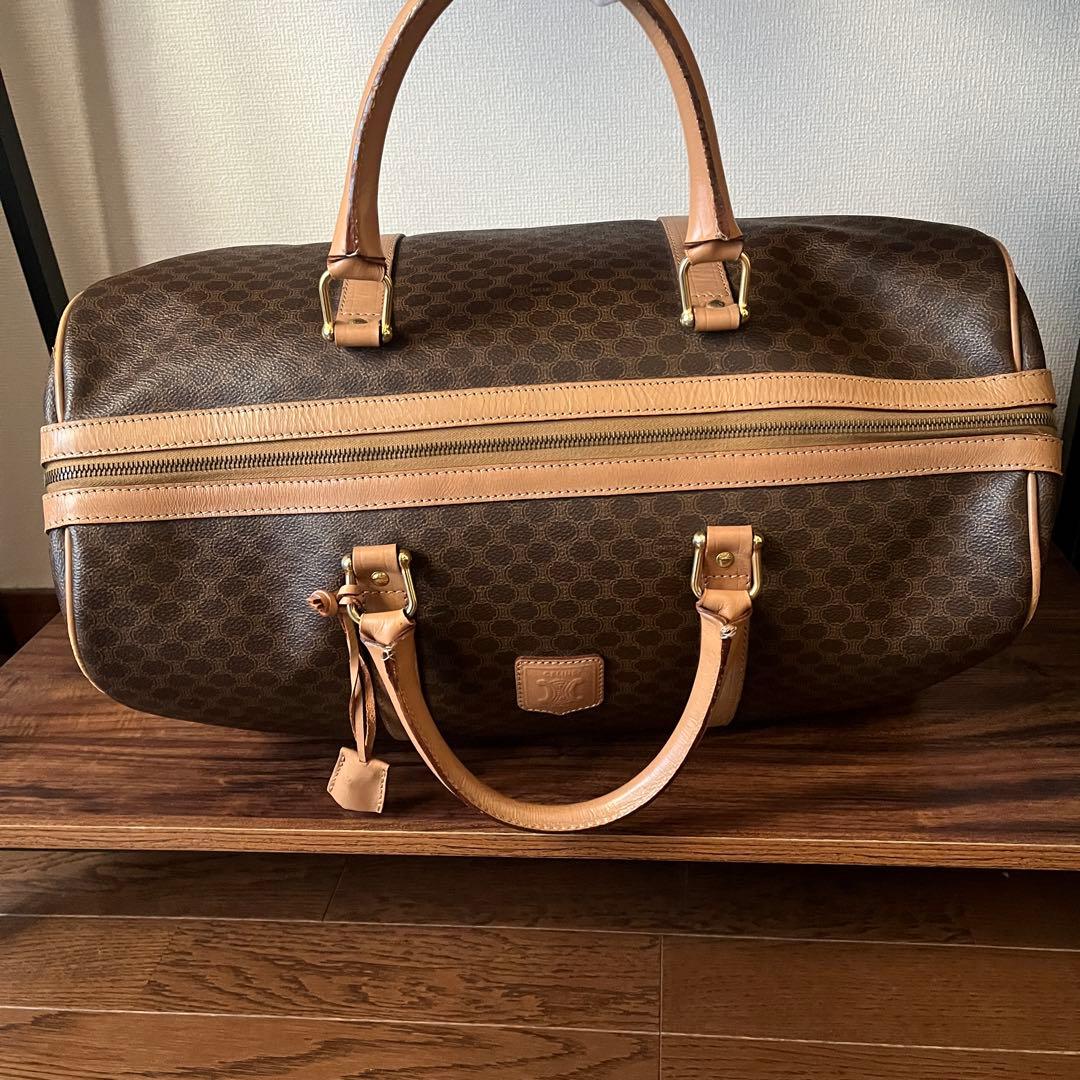 【美品！！】CELINE セリーヌ マカダム ボストンバッグ PVC レザー