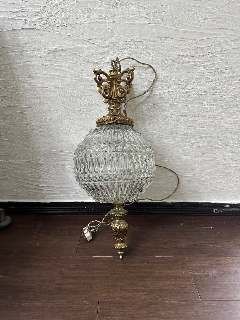 60'sクリアガラス ペンダントライト