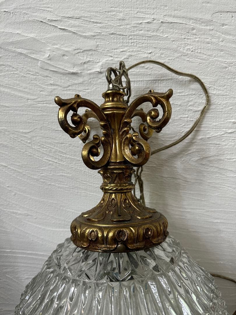 60'sクリアガラス ペンダントライト