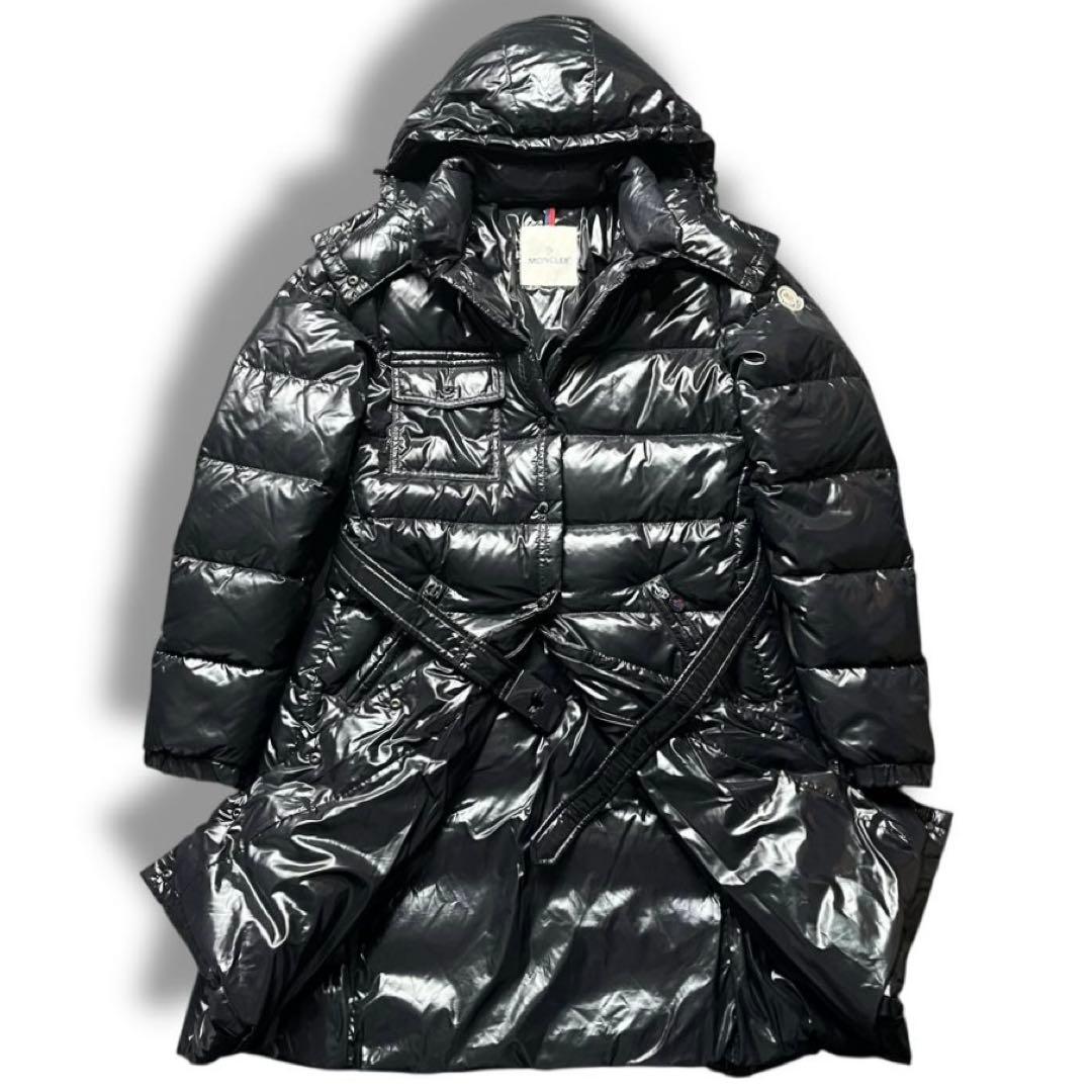 美品 MONCLER モンクレール MEINA ロング ダウン アウター 黒