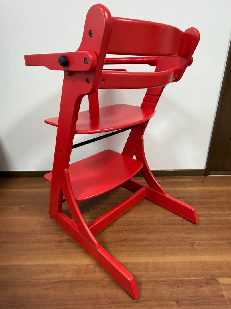 【美品】すくすくチェア　スクスクチェアーEX テーブル&カード付き　レッド