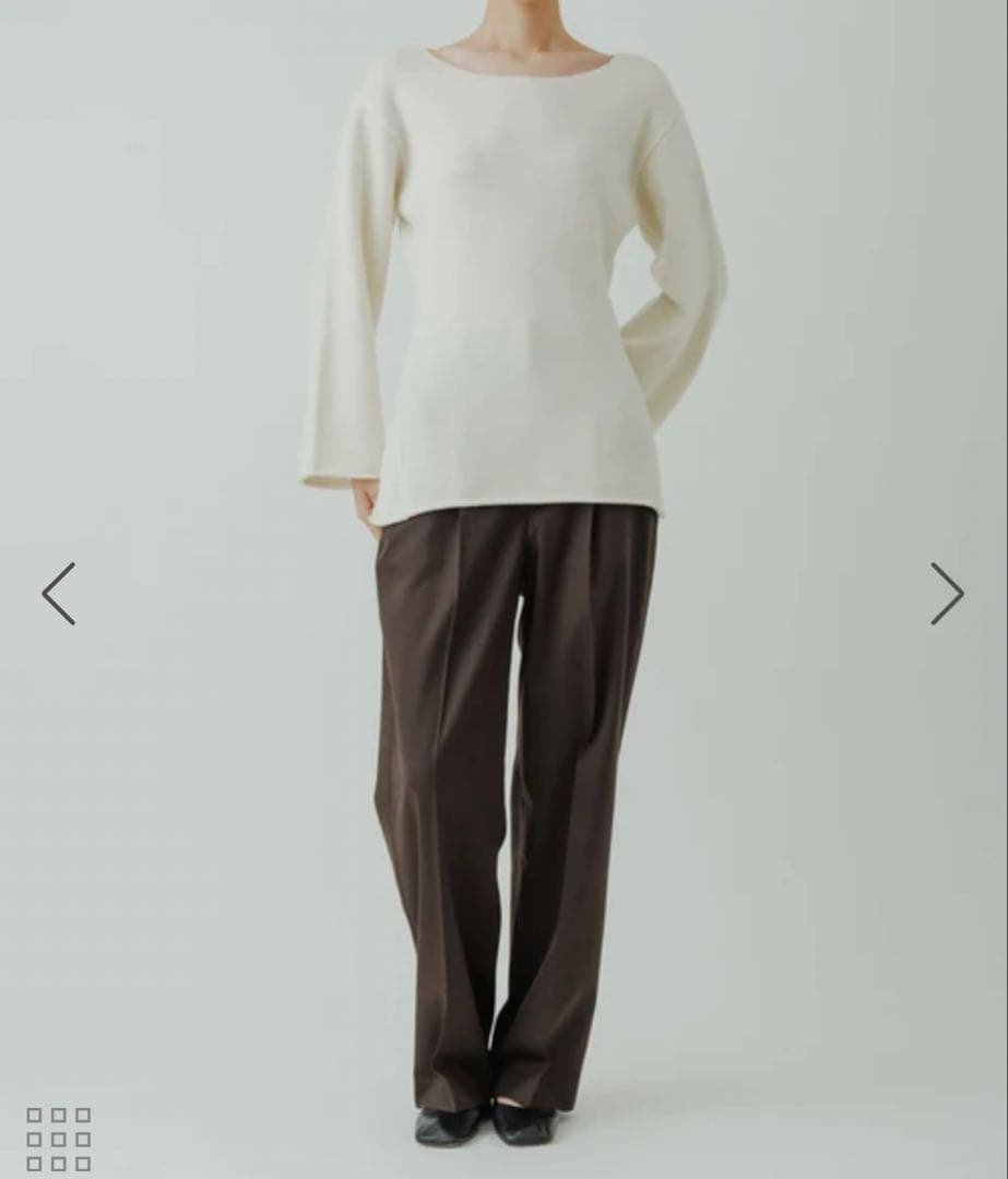 新品タグ付【ё BIOTOP】wool cashmere curved top