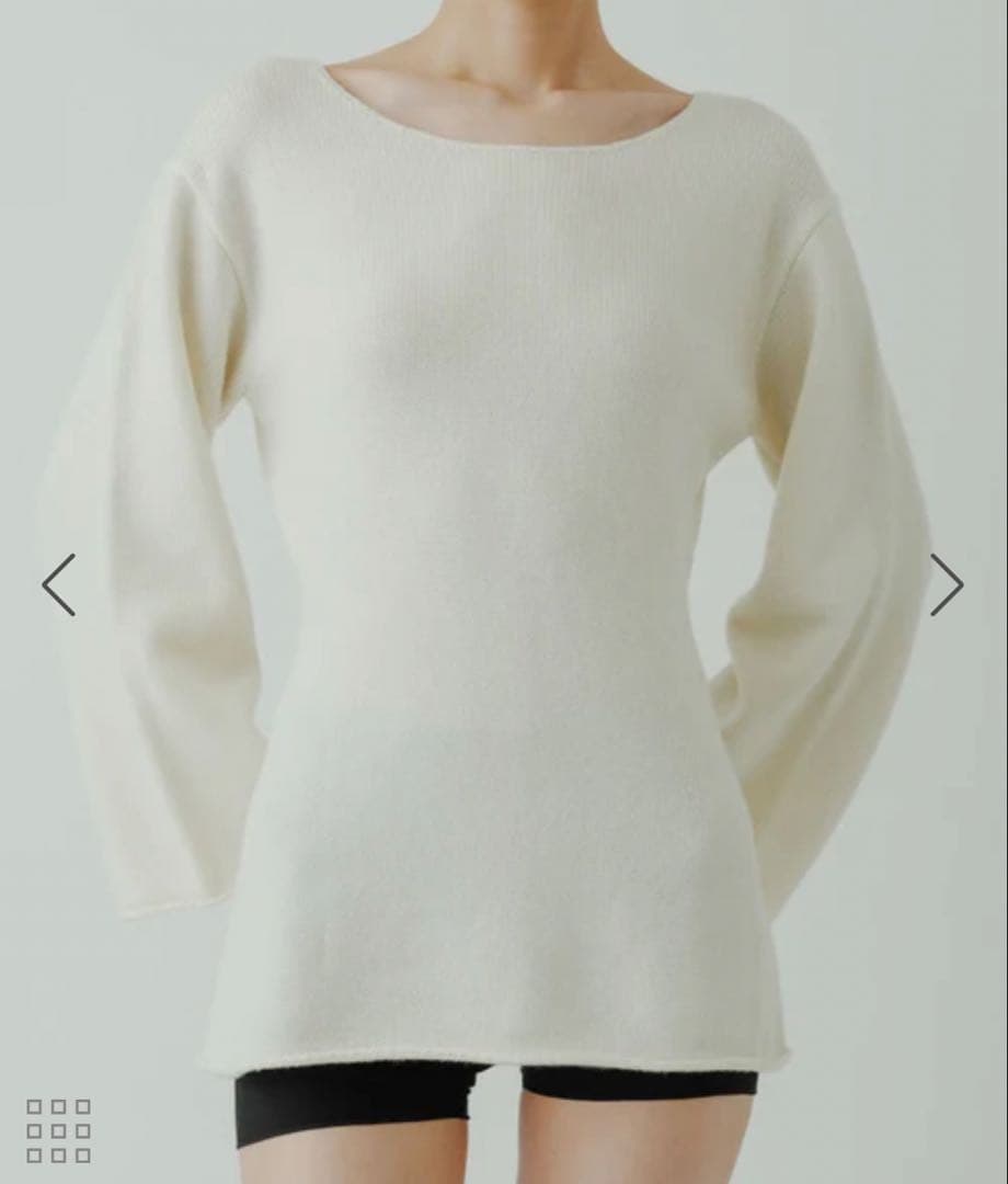 新品タグ付【ё BIOTOP】wool cashmere curved top